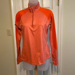 Reebok - Woman’s two tone orange long sleeve workout shirt, Size: S